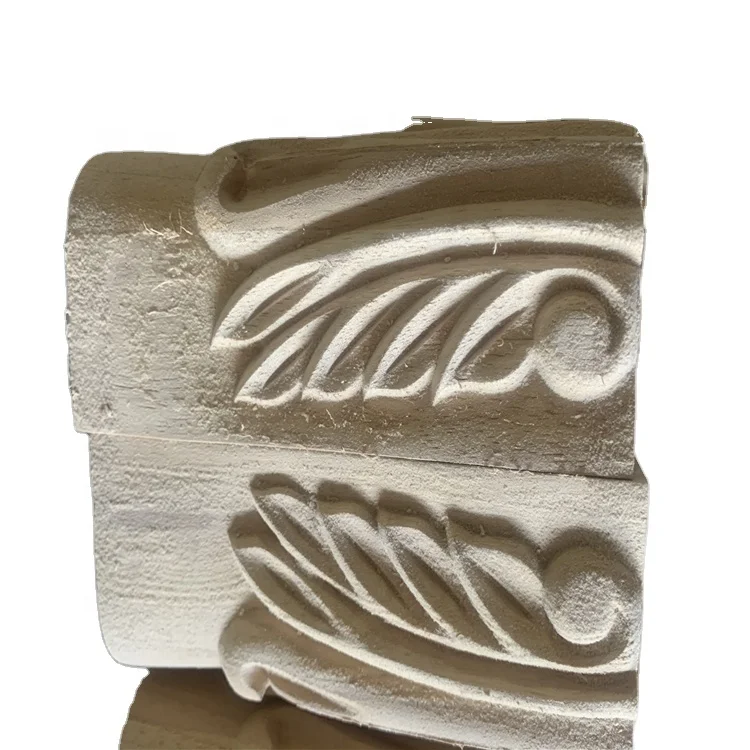 Traditional smooth bar bracket wood carved corbels