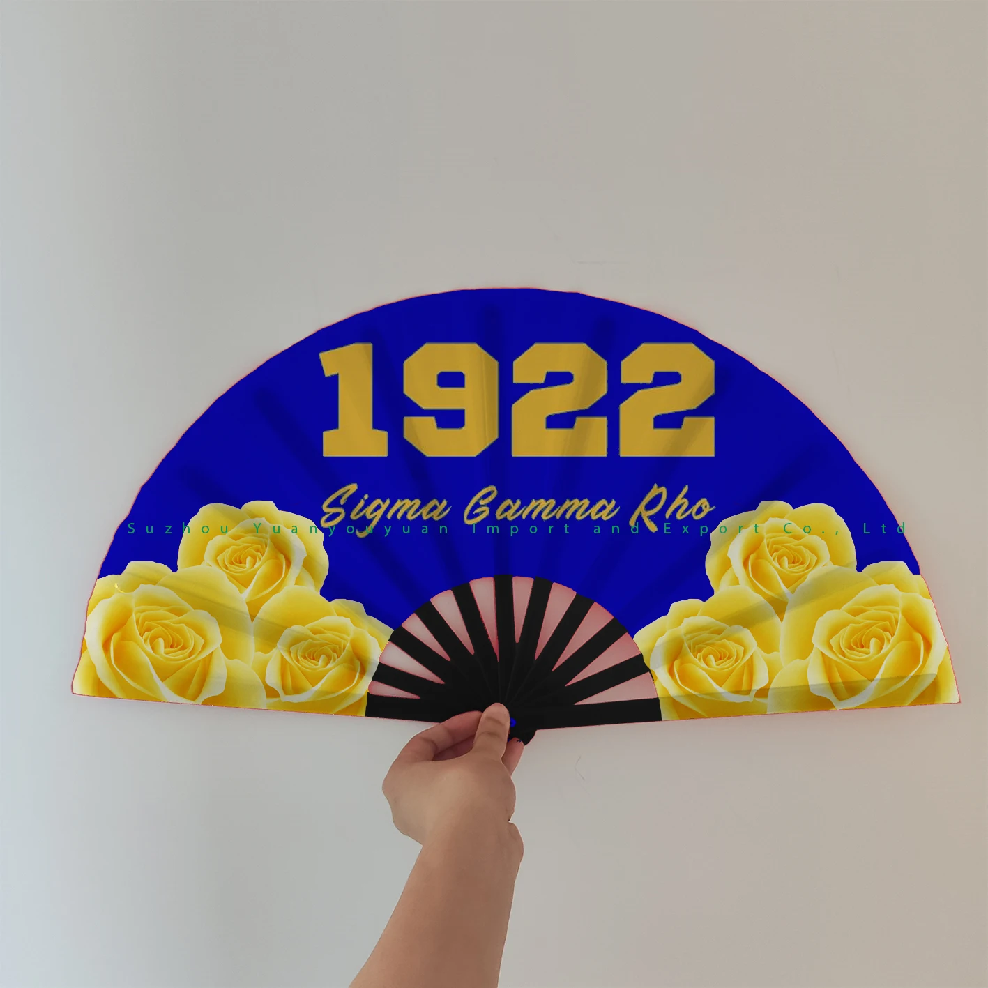 23cm,27cm,33cm  Sigma Gamma Rho  Sorority  Folding Plastic Hand Fan Personalized Clothing Folk Fans as Gift