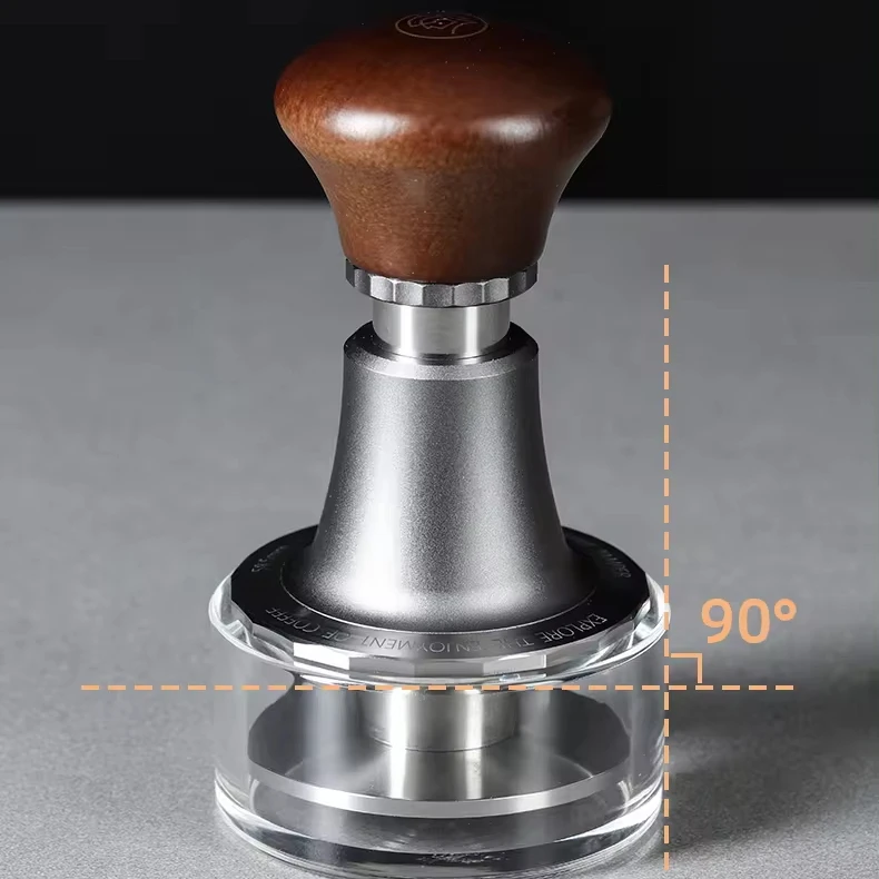 zeroHero Sword Tamper Wooden Handle Impact Constant Pressure Force Tamper Barista Tools 51 53 58.5mm Espresso Coffee Tamper