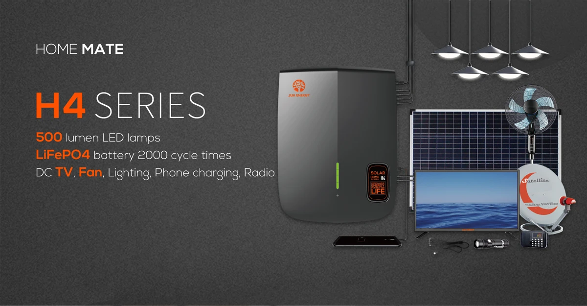 Энергосберегающая панель JUA с питанием от солнечной энергии 100 Вт оплата когда вы выходите из сети домашняя солнечная энергетическая система для светодиодного освещения телевизора постоянного тока и вентилятора