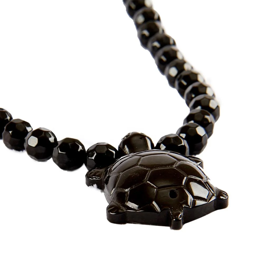 Fanocare far infrared therapy stone bracelet germanium stone tortoise pendant maifan beads tourmaline necklace