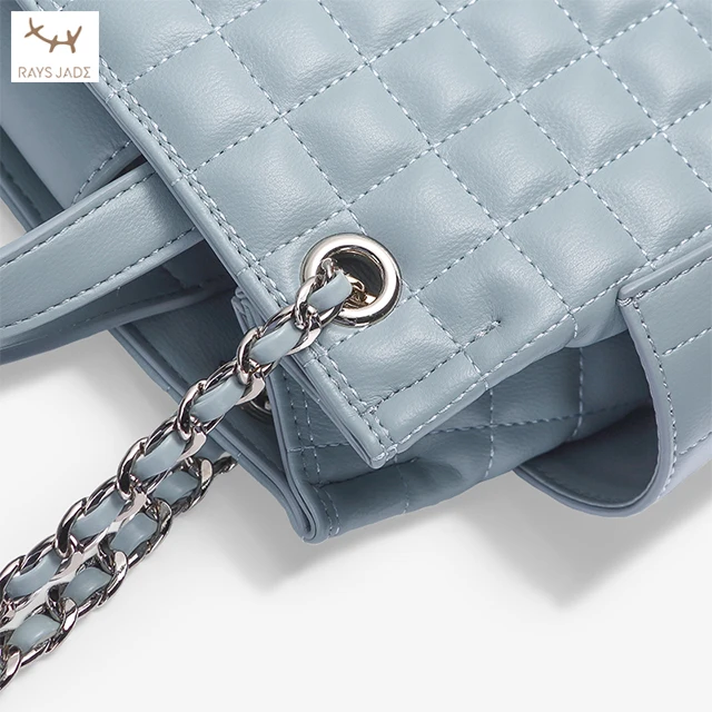 New Mochila Para Damas Latest Fashion Vegan Leather Women Backpack Wholesale Price Ladies PU Quilted Geometric Backpack