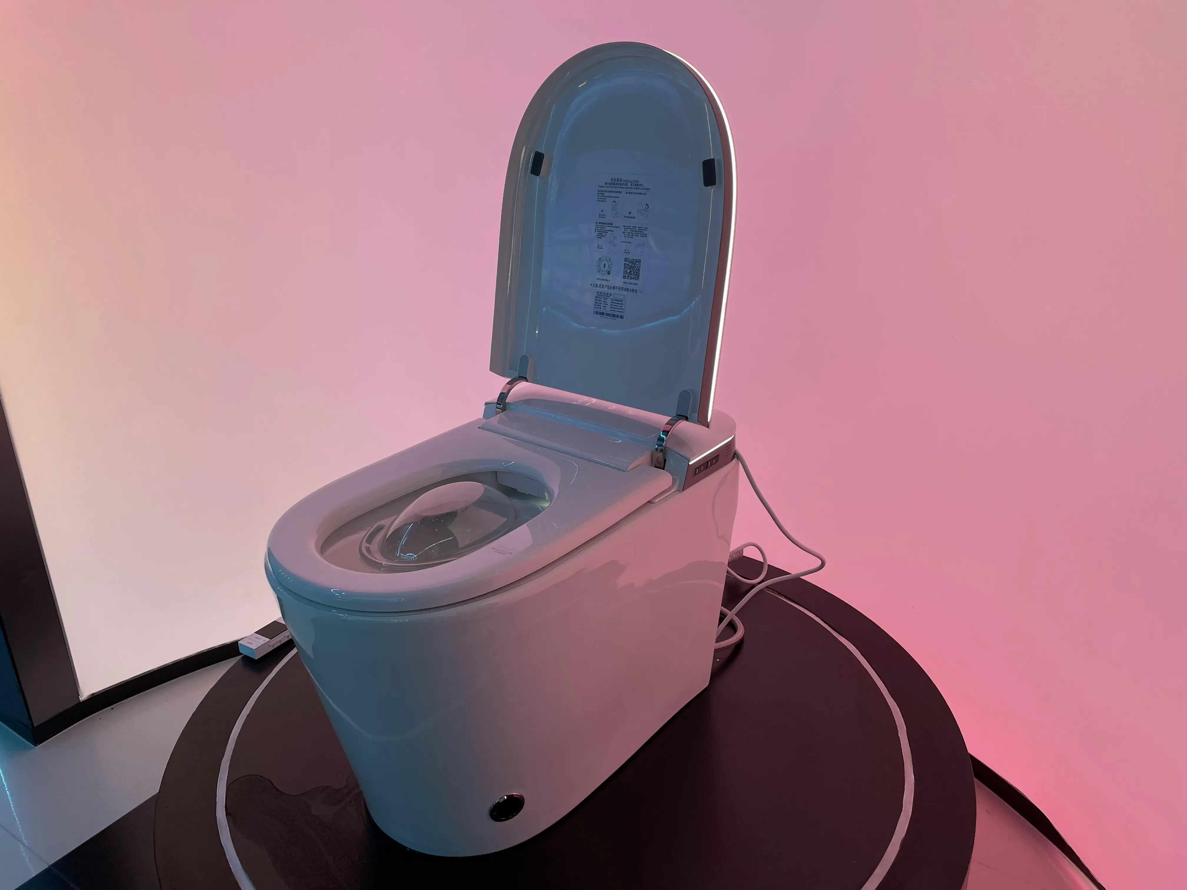 Abs Material Soft Closing Seat Automatic Deodorization Smart Toilet Color In Gray