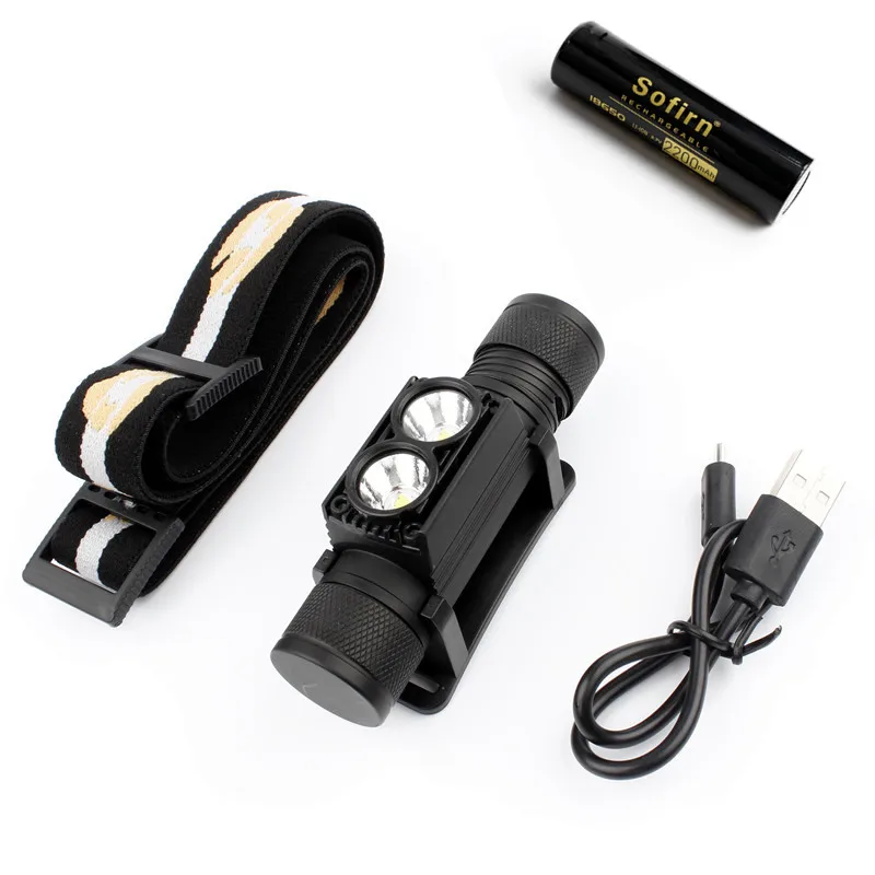 2023 head flashlight New Brand Cob Headlamp Head Flashlight Rechargeable Led Flashlight