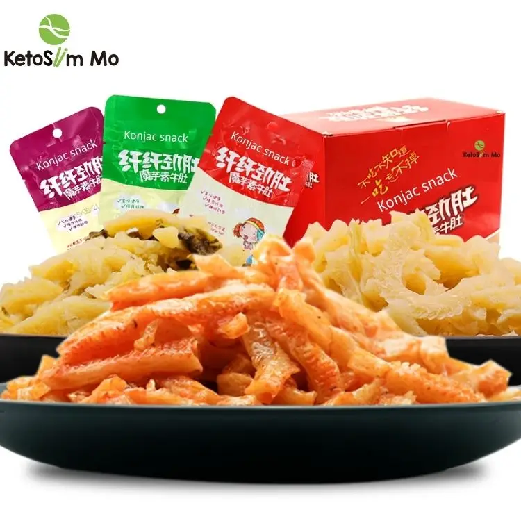 Ketoslim Mo Manufacturer Bulk Vaccum Vegan Keto Korean Healthy No Fried Spicy Orginal Konjac Snacks