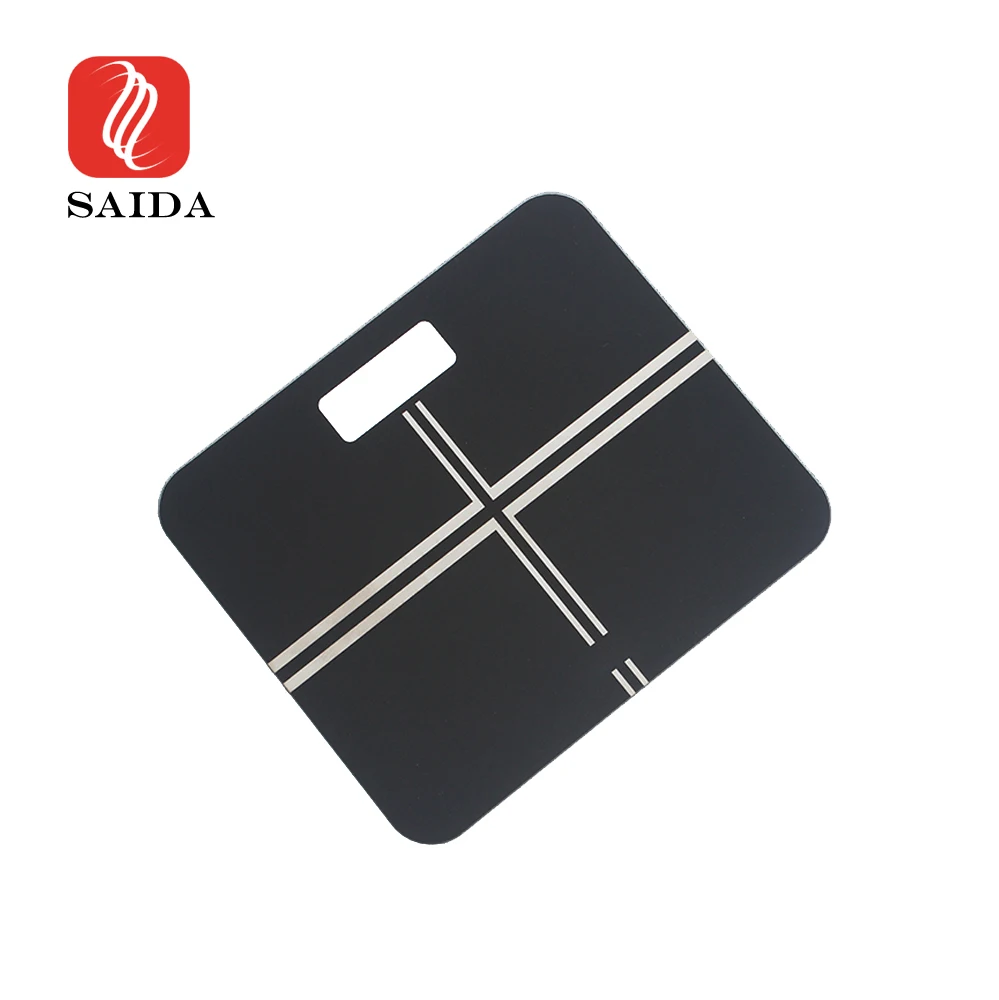 OEM ITO Glass Tempered glass 4mm  6mm Electronic Bathroom  Fat Body Scale Glass Panel with AR coating and silk screen printing