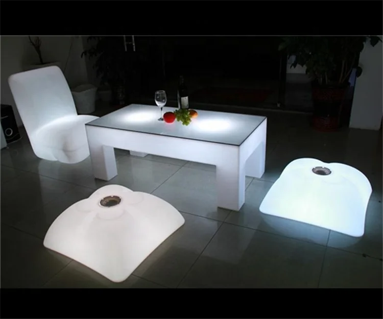 outdoor garden event LED bar tables interactive LED light bar coffee table