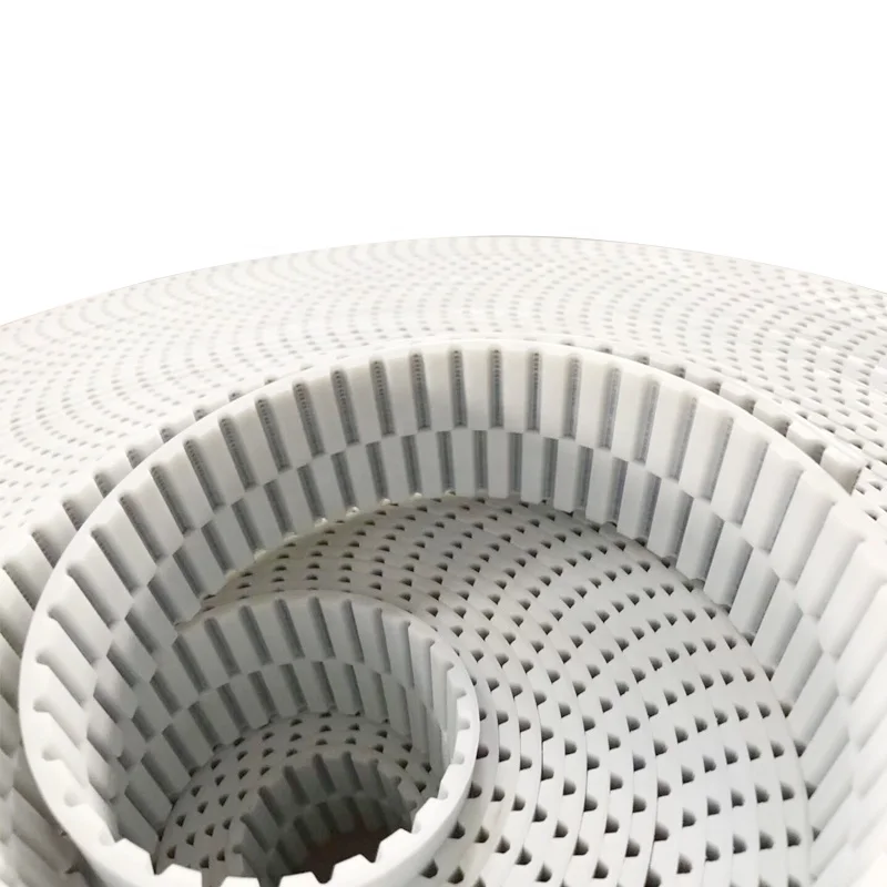 open ended timing belt single side white PU AT5 timing belt