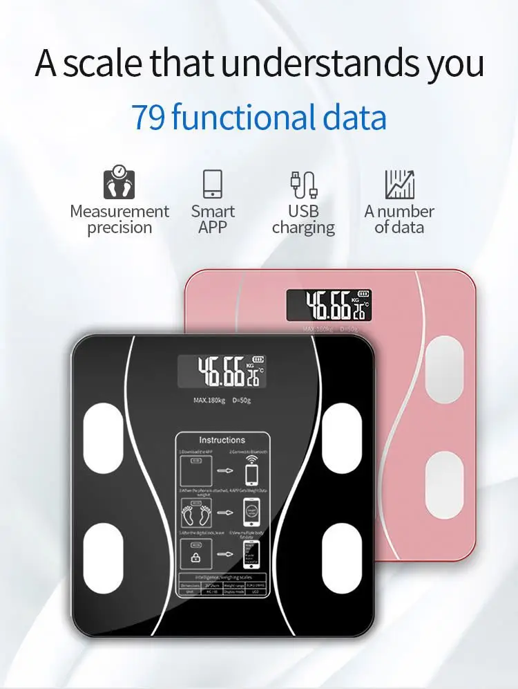 Precision Household Electronic Body Fat Scale Large Color Screen Accurate Weight and Body Fat Testing for Home Use