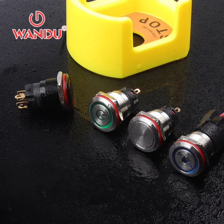 WD19A 19mm 7pin 5pin Car horn Doorbell button switch