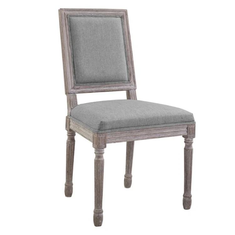 Wholesale Antique Design Restaurant Square-backed Ghost Solid Wood Furniture Louis Baroque Dining Chairs