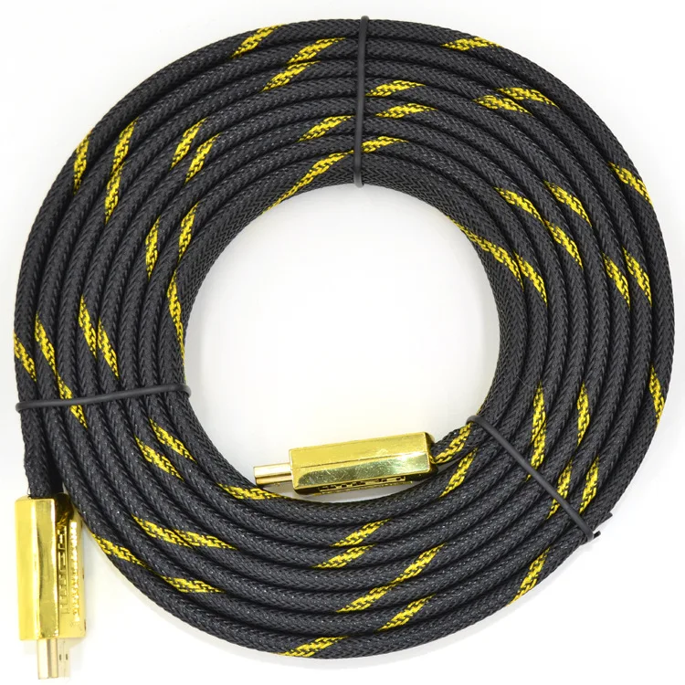 Premium zinc alloy metal shell thin cable 2m5m10m15m 3D 1080P 2160P 4K Flat HDMI cable 2.0v