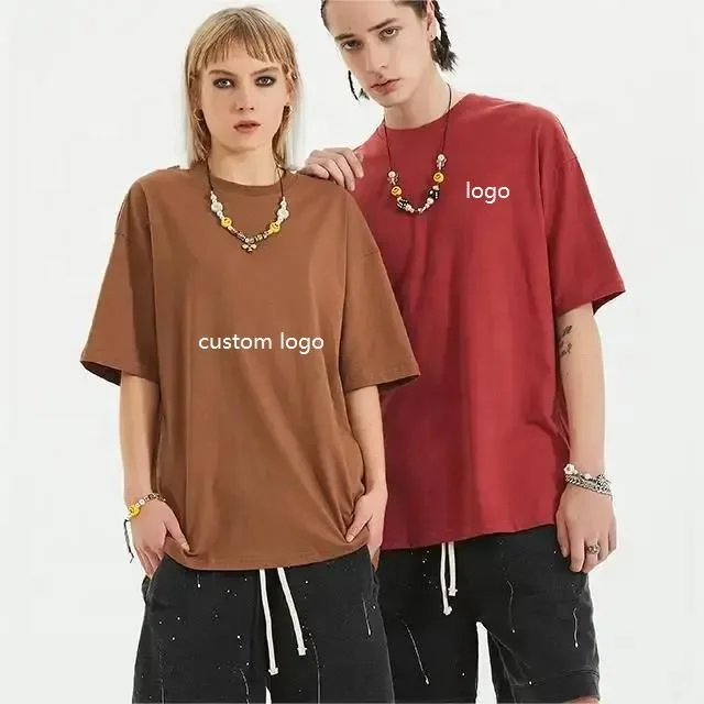 Custom Oversized Tshirt Unisex Blank 190 Gsm T Shirt Streetwear Drop Shoulder T-shirts Organic Cotton White Tee Shirts For Men
