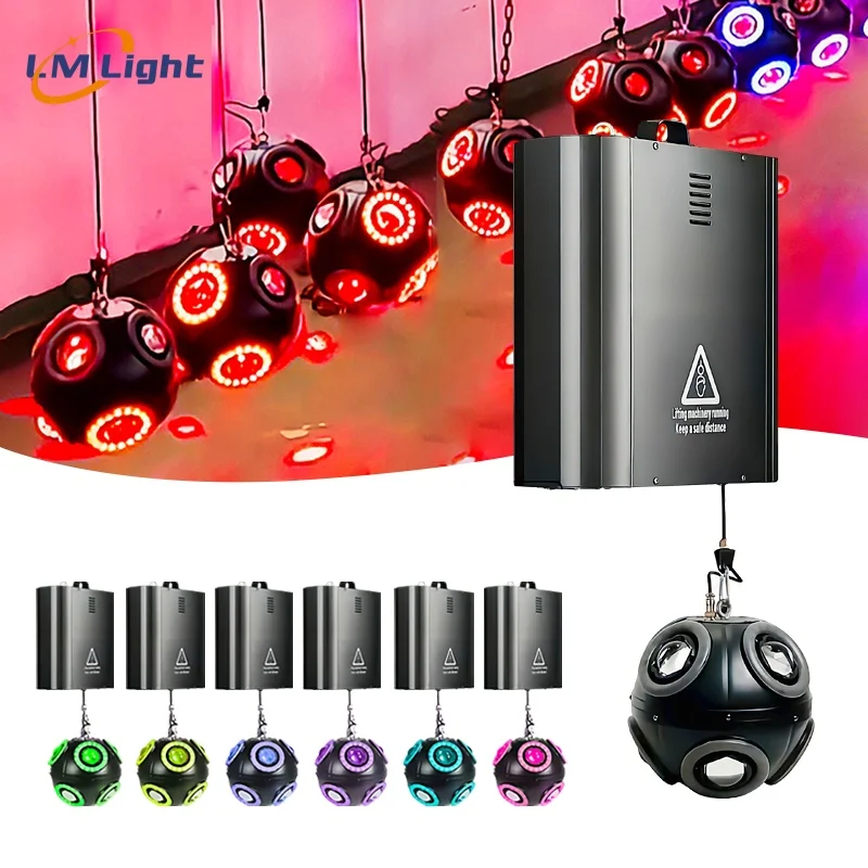 RGBW full Colorful Lift Ball Kinetic DJ Club lighting Dmx LED  Football Kinetic Ball Light for stage light disco party