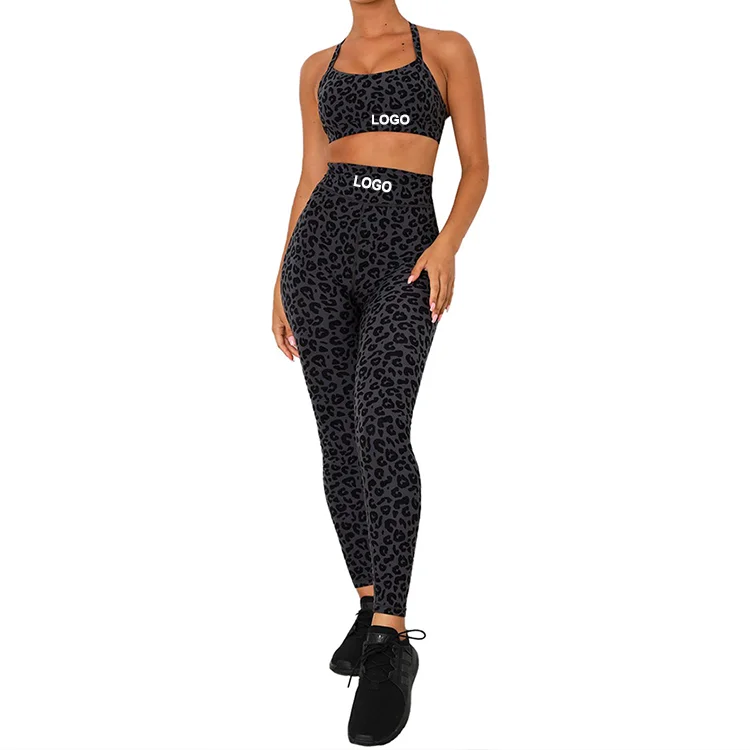 2023 Hot Sale Yoga Pants Fashionable Women Activewear Ecofriendly Bamboo animal print leggings