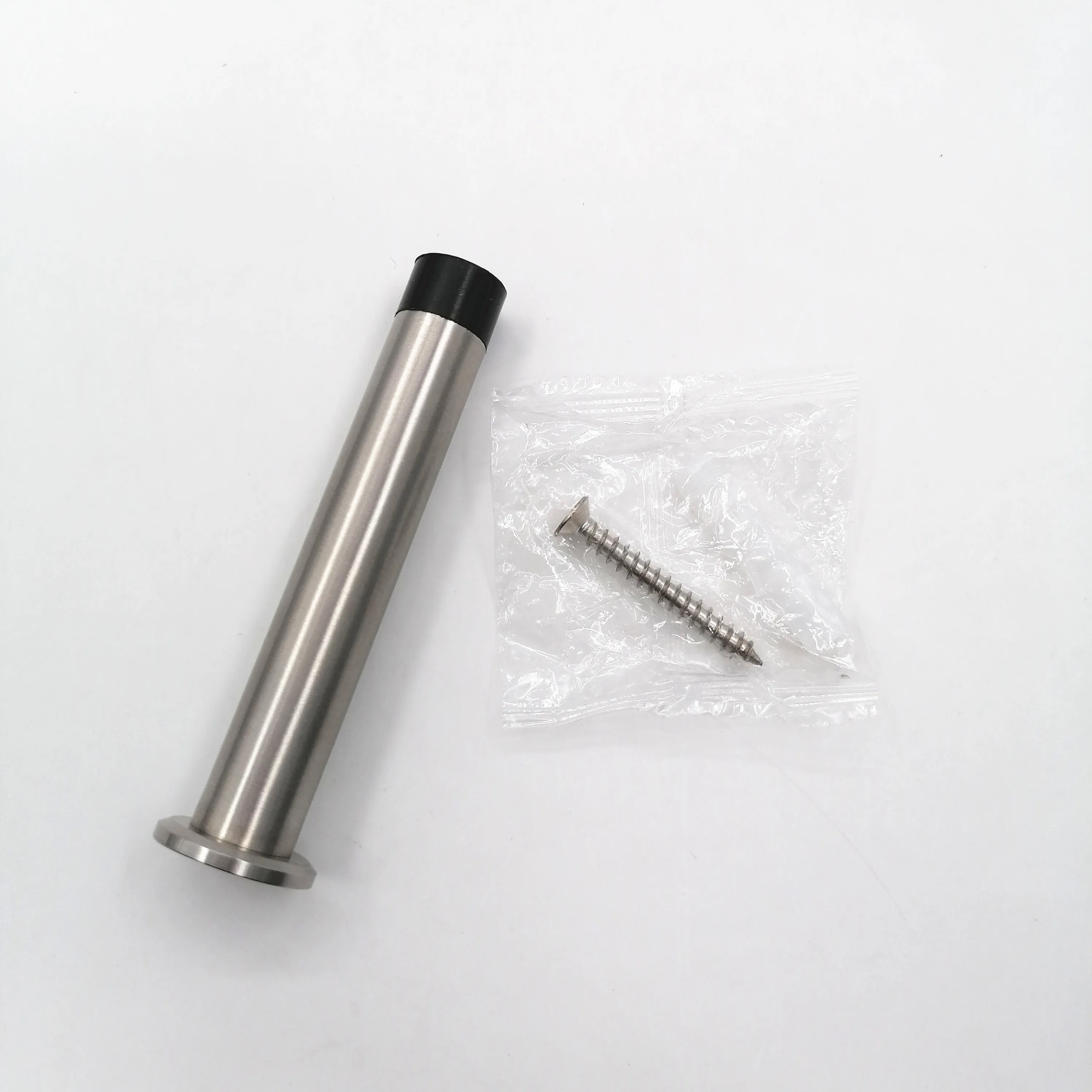 Wholesale Mute Satin Stainless Steel Door Stopper Door Stops With Rubber For Kitchen Home Office Bathroom Study