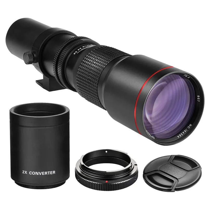 500mm f/8 Manual Multi-Coated Telephoto Lens  for Sony E Nikon Z Canon RF and Leica Sigma Lumix L mount Mirrorless Camera