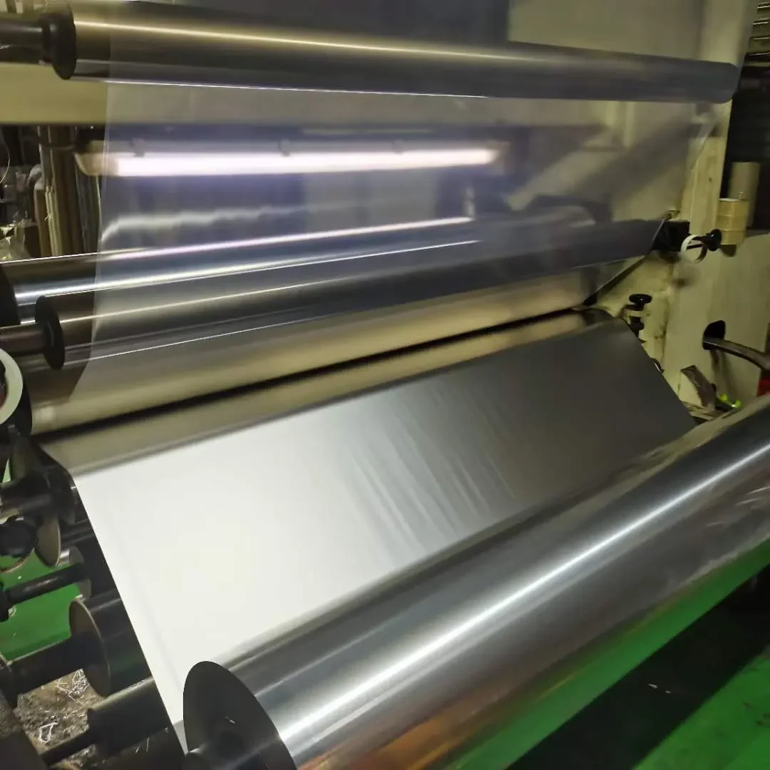 LongTai Customizable large size 1250*1000m high quality heat sealable 16/17/18micron Metalized PE Aluminium foil film