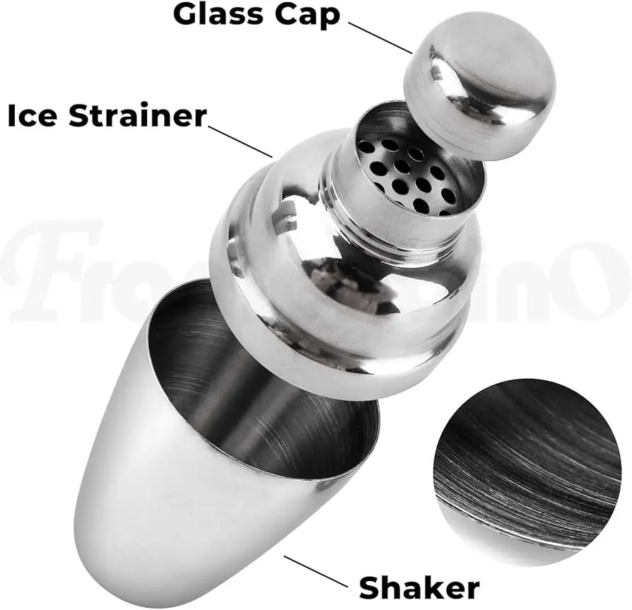 Creation Factory Wholesale Margarita Mixer Bartender 3pcs 550ml Stainless Steel Cocktail Shaker Set Bar Tools