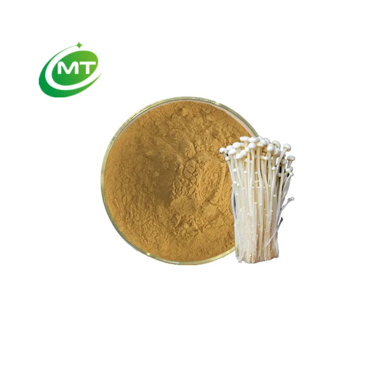 Food Grade Kosher Flammulina Filiformis Gold Needle Mushroom Extract 30% Polysaccharides Enoki Mushroom Extract