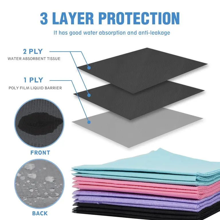 Dental consumables patient Bib 2ply paper 1 ply poly disposable waterproof medical colorfuldental dental bibs