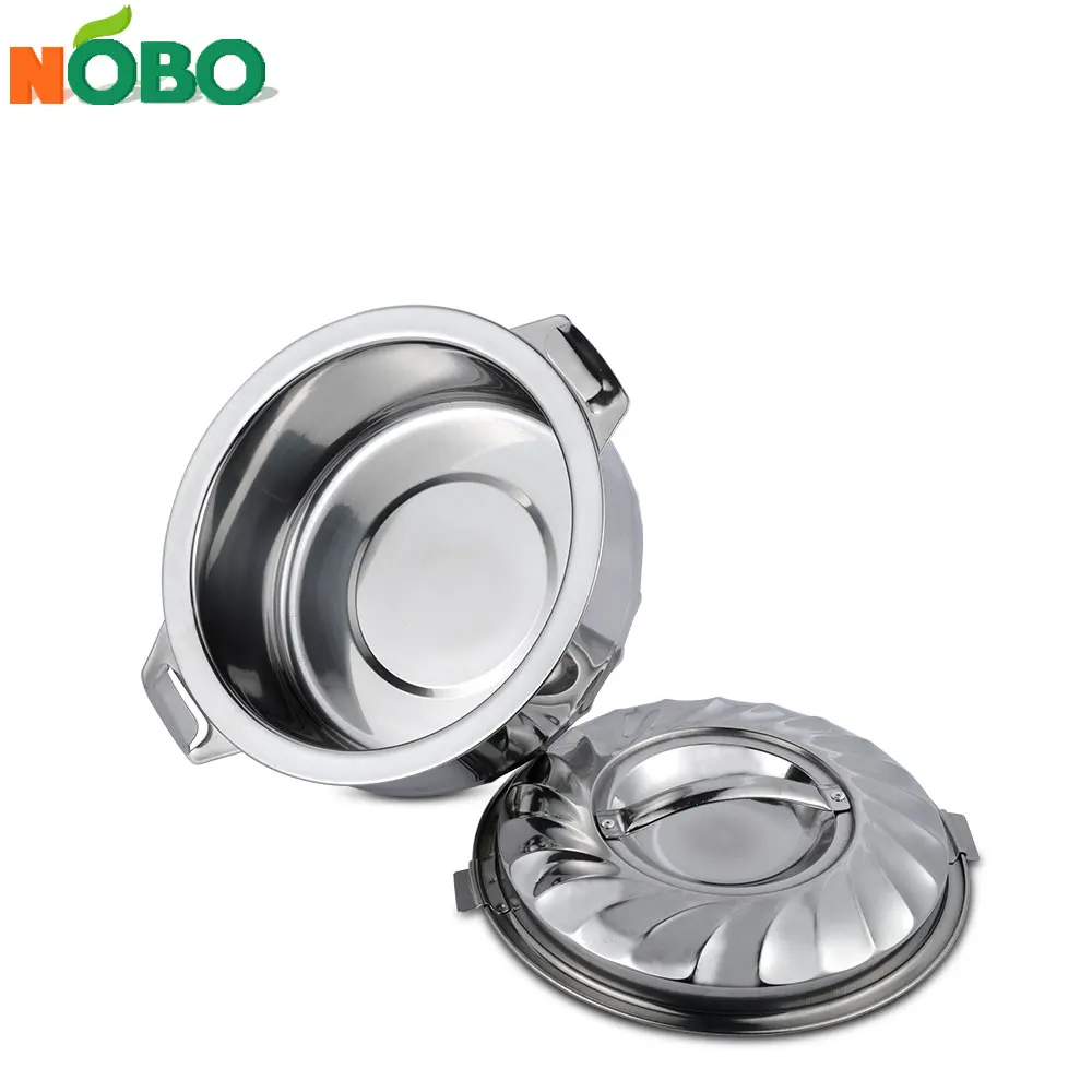 4pcs stainless steel double wall insulated casseroles hot pot food warmer casserole set
