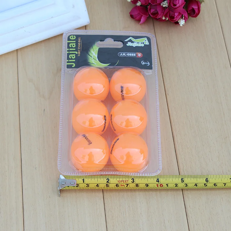 Cheap personalized table tennis training student 1 star 2 star 3 star table tennis bat pingpang plastic 6 pack table tennis ball