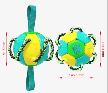 Outdoor ball 2024 top seller Pet squeak toys wear-resistant teeth dog outdoor Training  Football  Pet toy ball