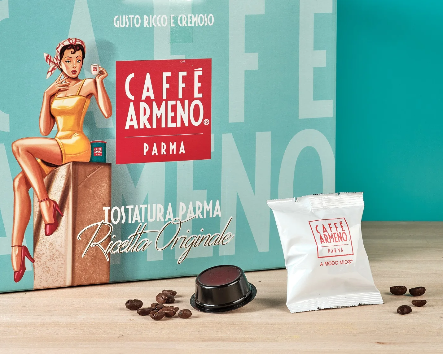 Armeno Caffe Srl Brand Sugar-Free Espresso Coffee Capsules Compatible For Lavazza A Modo Mio Machine