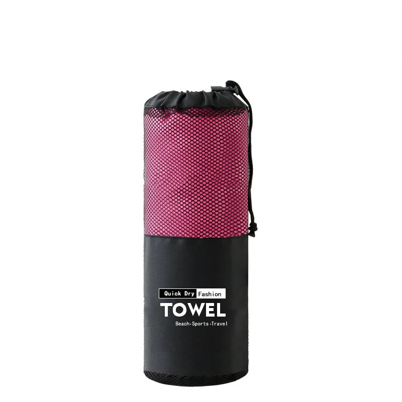 Custom Logo Quick Dry In Buck Thick Square Small Print Logo  Microfiber Yoga Hand Gym Suede Towels