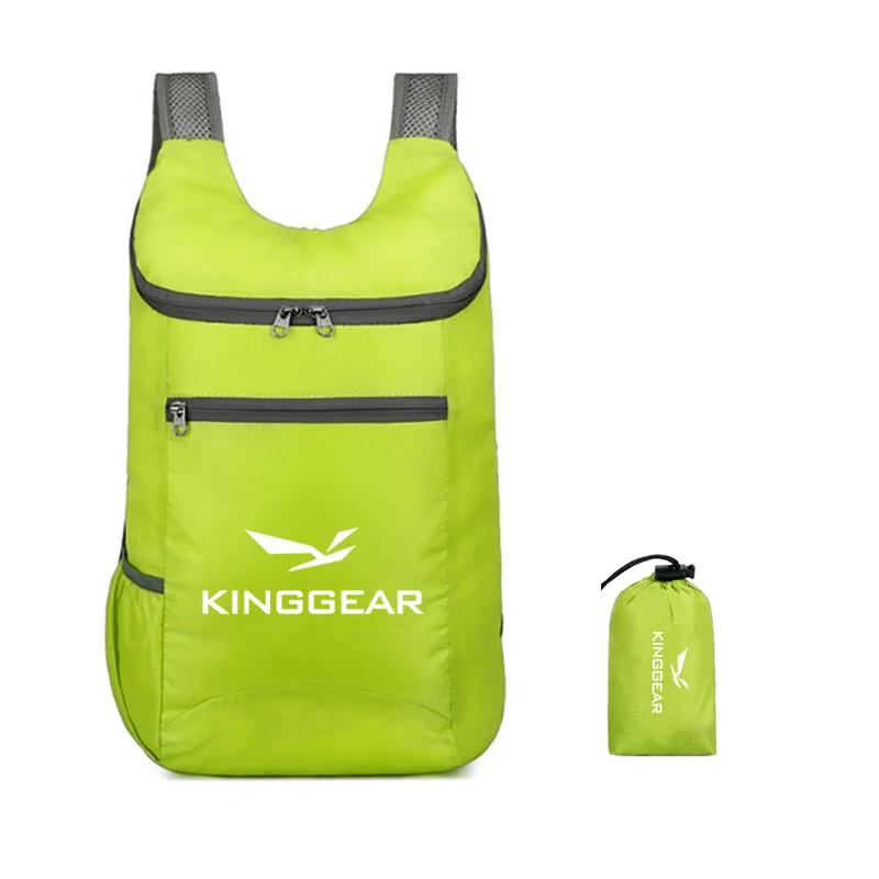 KINGGEAR Outdoor Sports Camping Custom Logo Daypack Bag Foldable Backpack 20L Lightweight Waterproof Travel Hiking Backpack