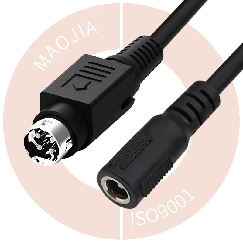 Mini DIN to DC5.5x2.1mm Md4 4pin 3 Pin Mini Din Power Male Connector Dvr Cctv Dc5.5*2.1 Power Cables