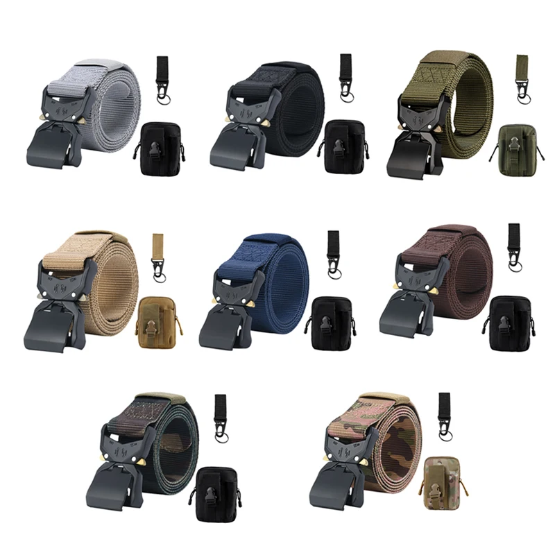 New alloy tactical belt Quick-release nylon belt for outdoor belts