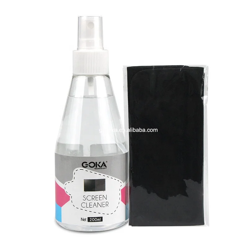 Брендовый настраиваемый нетоксичный очиститель ЖК-экрана ноутбука с салфеткой для чистки из микрофибры