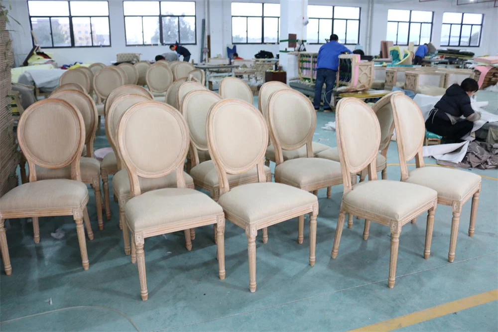 LUS-B003 Classic and Popular Louis Chair for Wedding Events Featuring Stackable Fabric Upholstery in the Timeless Louis XV Style