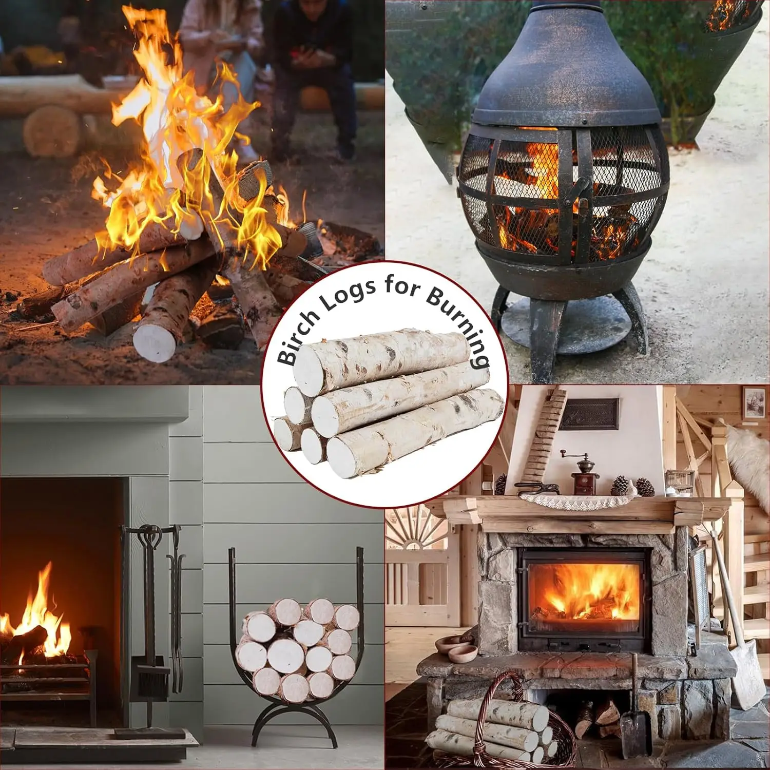 Wholesale Decorative Natural Birch Log Crafts,DIY,White Birch Logs for Fireplace Decor Firewood