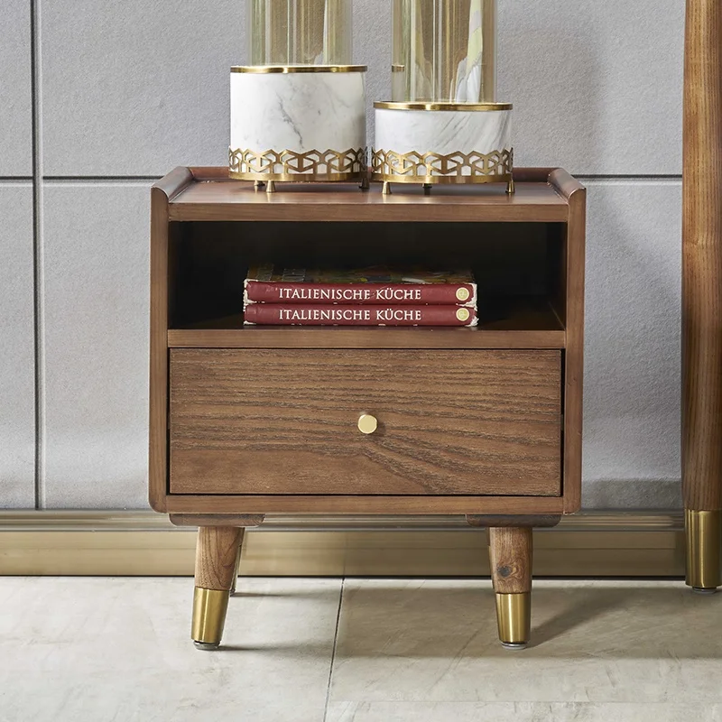 Modern Design Wood Bedside Table cabinets Home Bedroom Furniture Nightstand