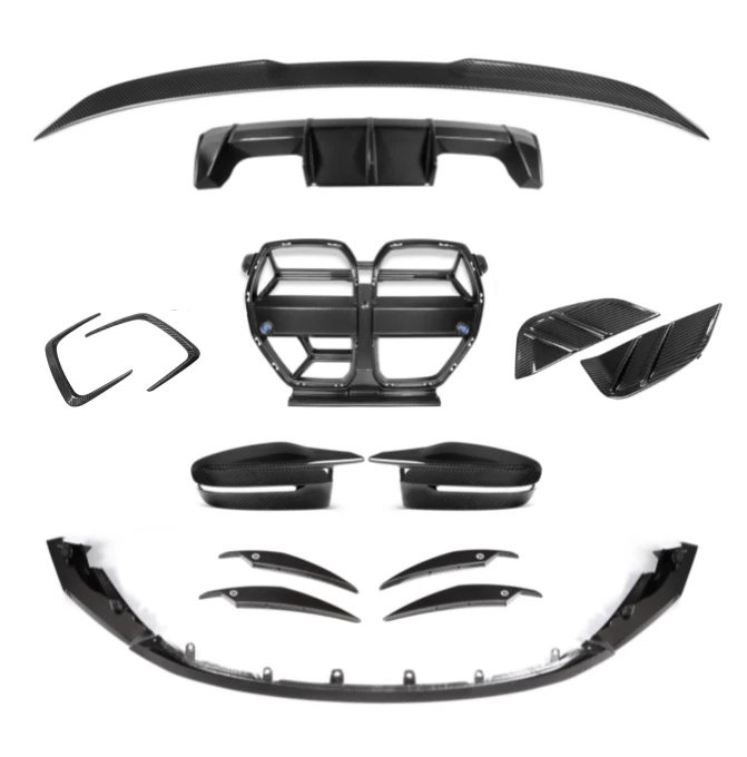 DongSai New Desgin Dry Carbon Fiber front bumper lip Parts For BMW G82 G83 M4 G80 M3
