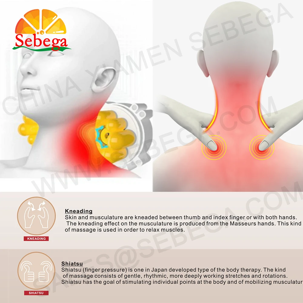 LOWER PRICE Comfortable Shiatsu Roller Ball Neck And Back Massage Belt pillow