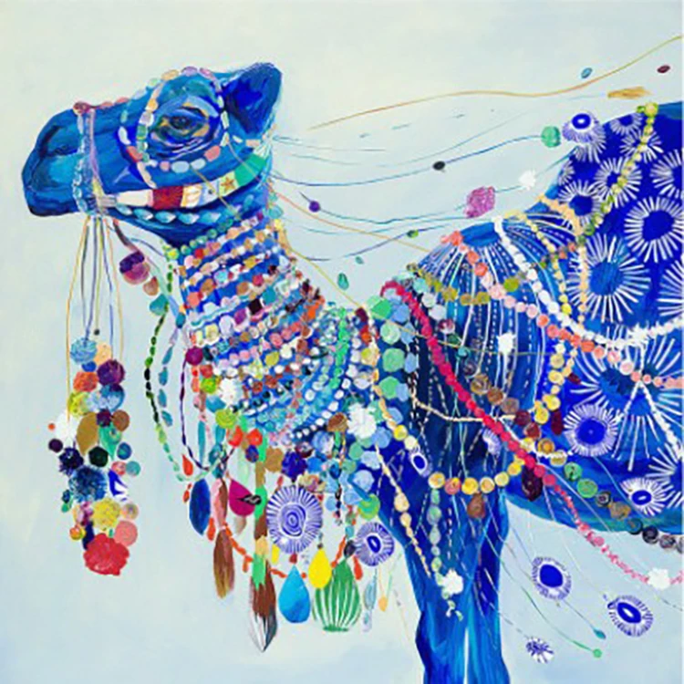 
Diy 5d design painting diamond show Colorful camel diamond painting 