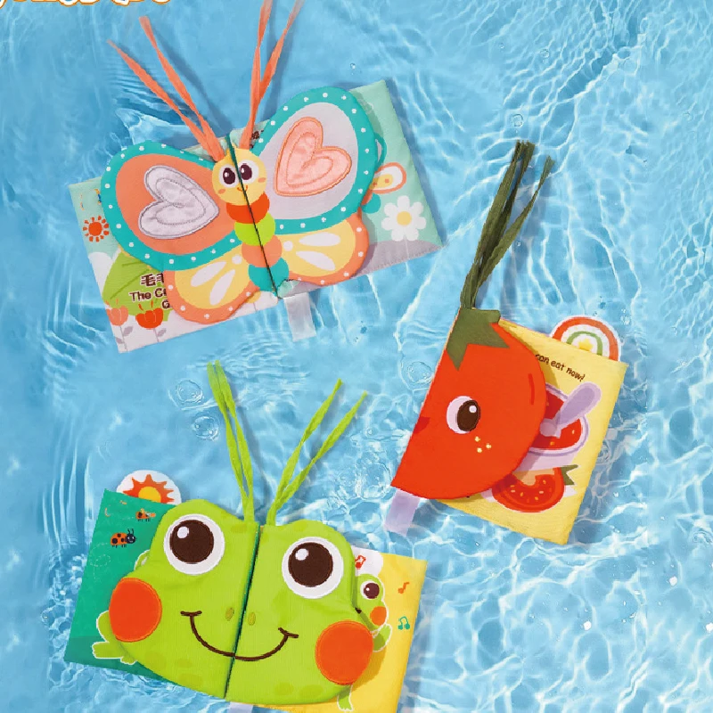 SEEJOYOU Science picture book educational early education cloth book 0-1 year baby Toy baby 3D Cartoon Animals cloth book