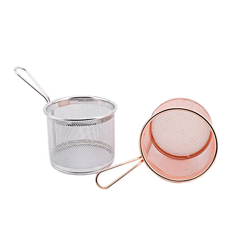 Хит продаж корзина для жарки из нержавеющей стали ситечко масло жареный картофель многократное использование в кухне