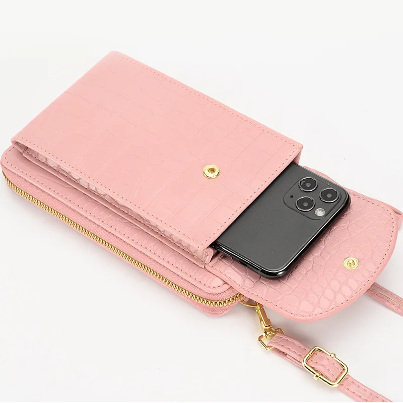 2024 Hot new crocodile print fashion crossbody phone bag mobile with card bag function For Iphone 15 14 13 12Plus/pro/pro Max