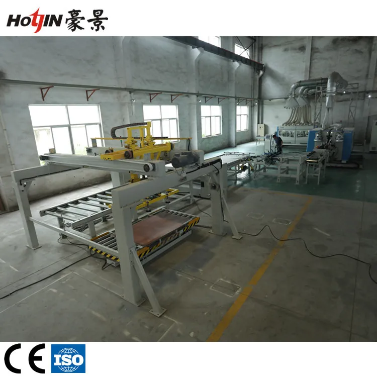 Automatic LVT flooring cutting and double end tenoner production line