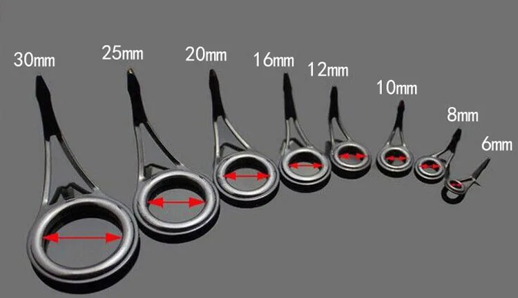 Factory Price 75pcs/set spinning guide ring diy fishing rod