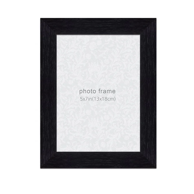 Home Decoration Light Weight Black Plastic 5x7 Inch Tabletop Photo Frame