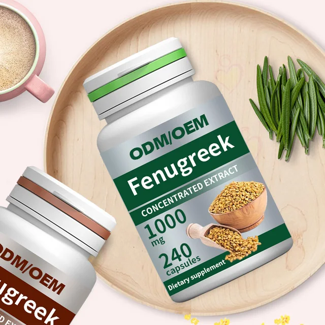GMP OEM Bulk Supply Support Assistant Hypoglycemia and Weight Management Herbal Supplement 500MG Fenugreek Capsules  For Women