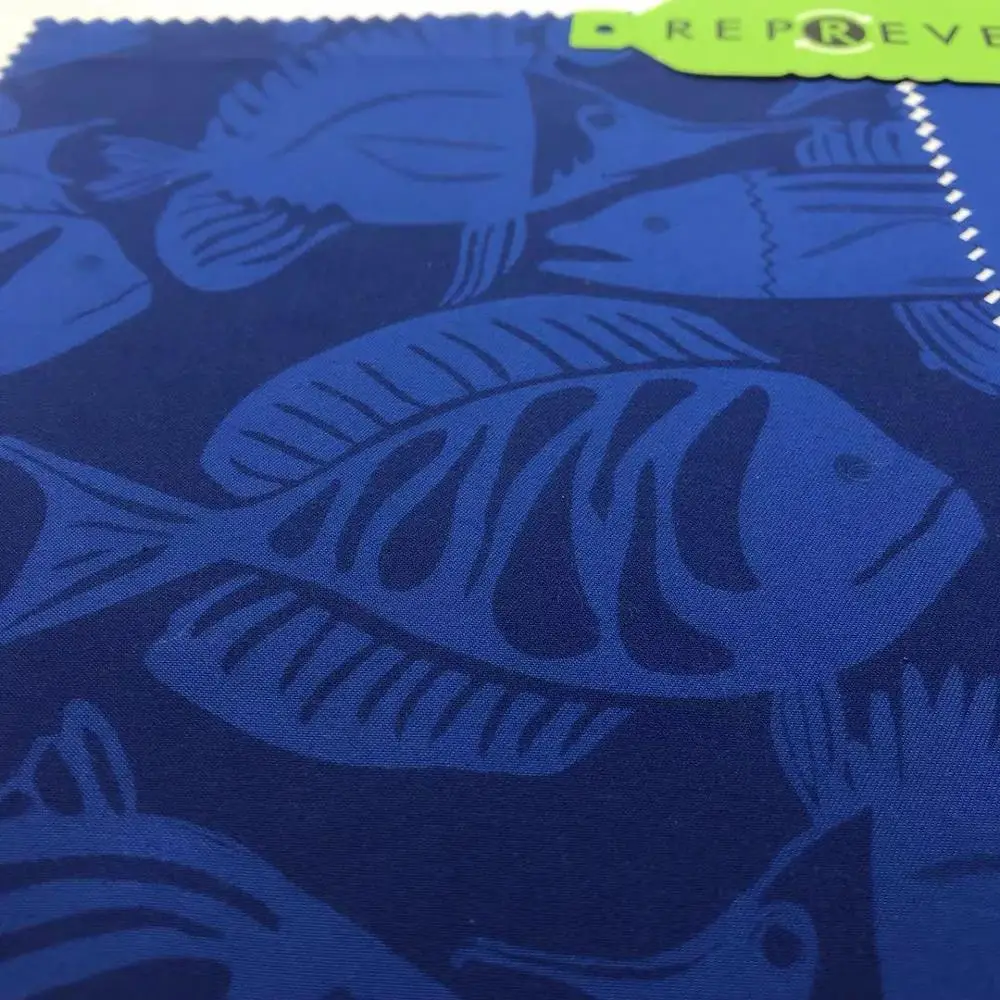 
recycle bottle fabric peach skin fabric for beach short magic printed fabric 