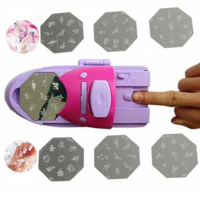 Nail Art Printing Machine with 7Pcs Nail Polishes