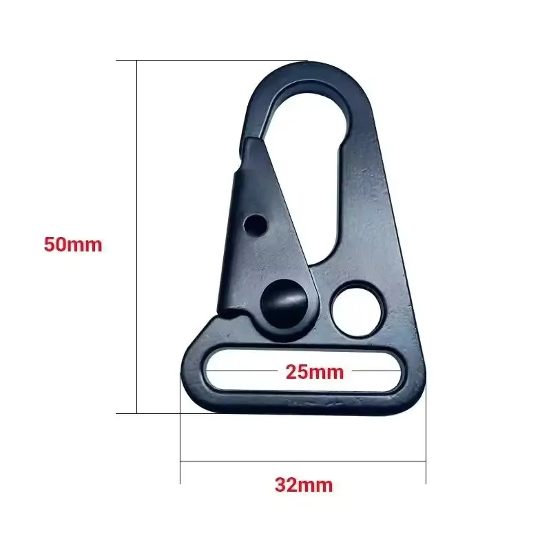 Metal safety buckle flat wire hook buckle zinc alloy color buckle customized label luggage accessories